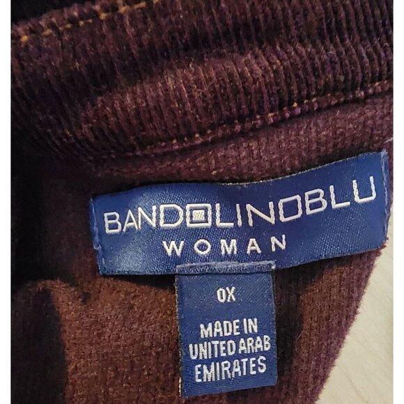 BANDOLINO BLU Plum WOMENS SIZE 0X CORDUROY FRINGE EDGE JACKET Light Button Coat - Picture 2 of 14